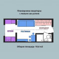 Продам квартиру, Веселая ул. , 1  ком., 18 м², без внутренних работ 