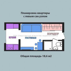 Продам квартиру, Веселая ул. , 1 кім., 18 м², без внутренних работ