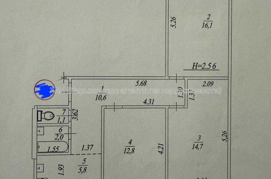 Продам квартиру, Академика Павлова ул. , 3 кім., 65 м², косметический ремонт 