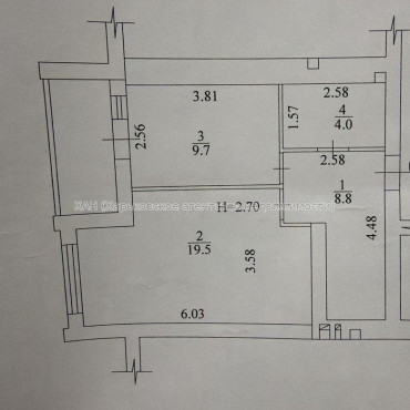 Продам квартиру, Мира ул. , 1 кім., 44 м², евроремонт 