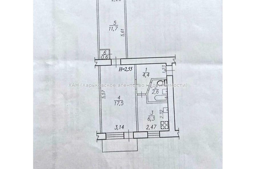 Продам квартиру, Ощепкова Андрея ул. , 2  ком., 44 м², косметический ремонт 
