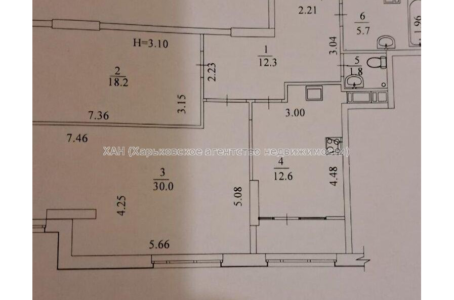 Продам квартиру, Молочная ул. , 2  ком., 84 м², без ремонта 