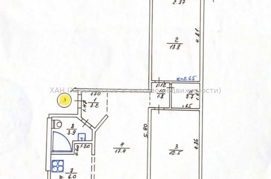 Продам квартиру, Победы просп. , 3  ком., 64 м², авторский дизайн 
