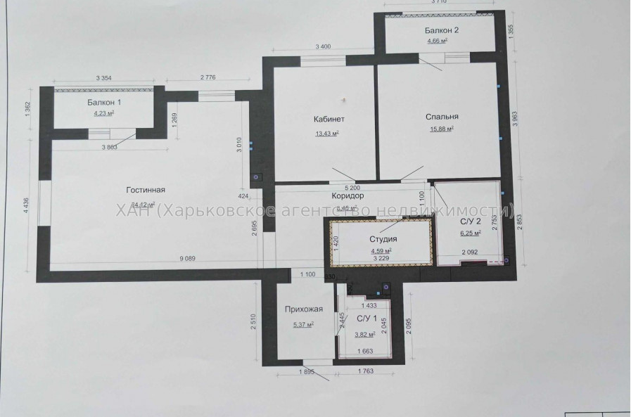 Продам квартиру, Лисаветинская ул. , 3  ком., 97 м², евроремонт 