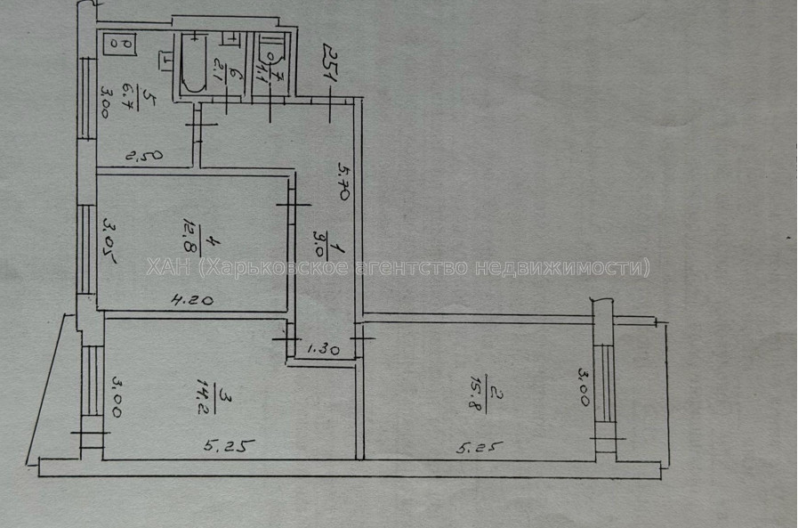 Продам квартиру, Валентиновская ул. , 3  ком., 66 м², косметический ремонт 