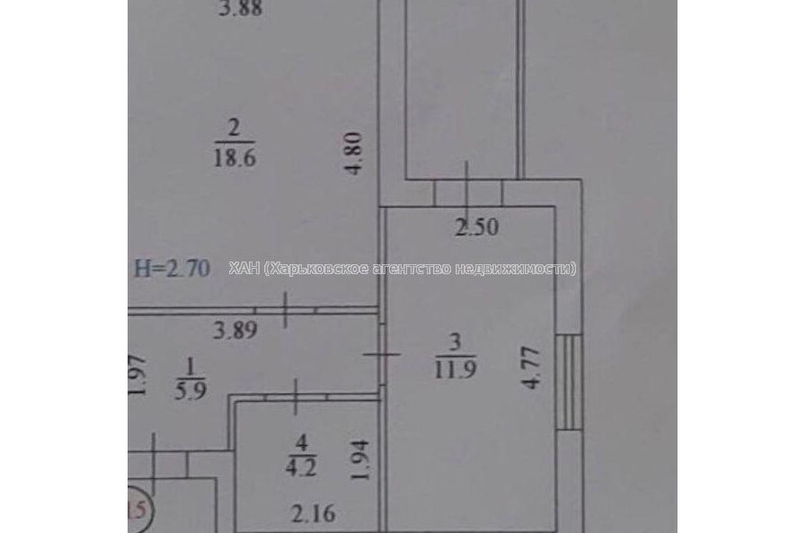 Продам квартиру, Полтавский Шлях ул. , 1  ком., 42.70 м², без внутренних работ 