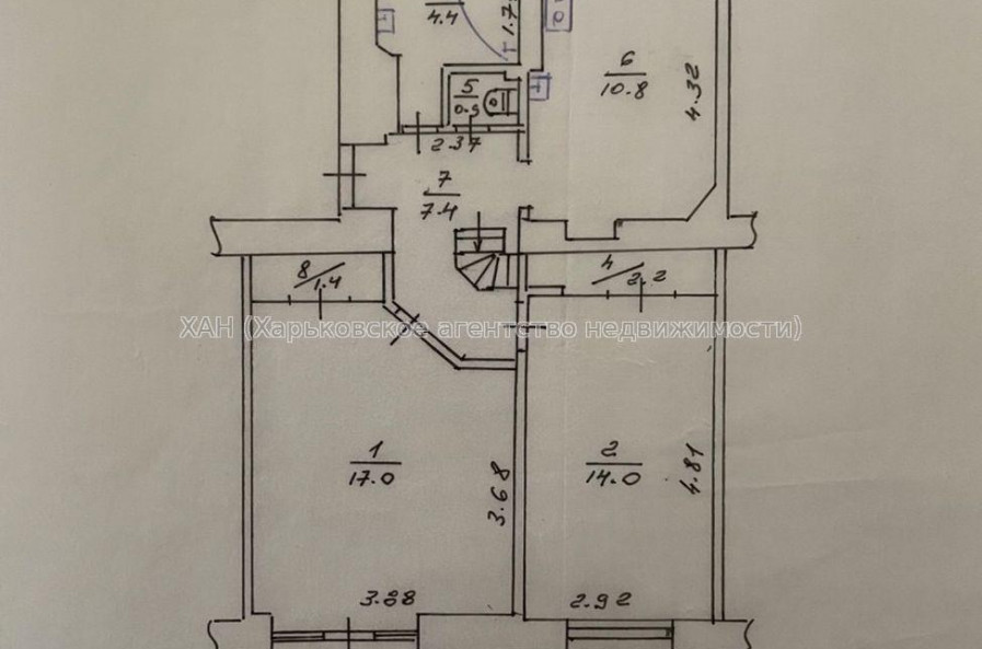 Продам квартиру, Металлиста ул. , 3  ком., 79.90 м², капитальный ремонт 