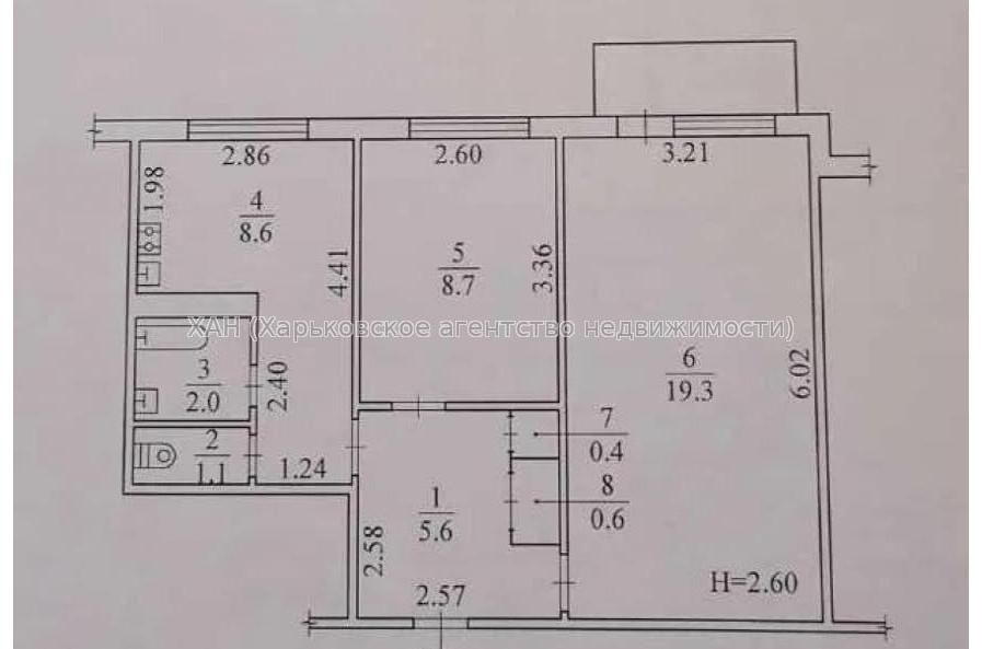Продам квартиру, Непокоренных ул. , 2 кім., 48 м², советский ремонт 