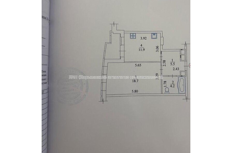 Продам квартиру, Гвардейцев Широнинцев ул. , 1  ком., 44 м², без внутренних работ 