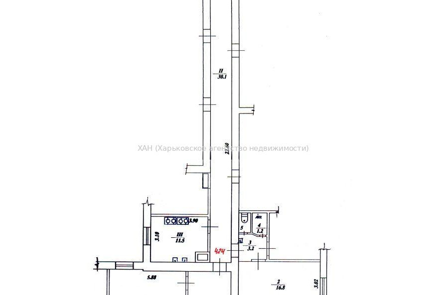 Продам квартиру, Монюшко ул. , 1  ком., 28.10 м², советский ремонт 
