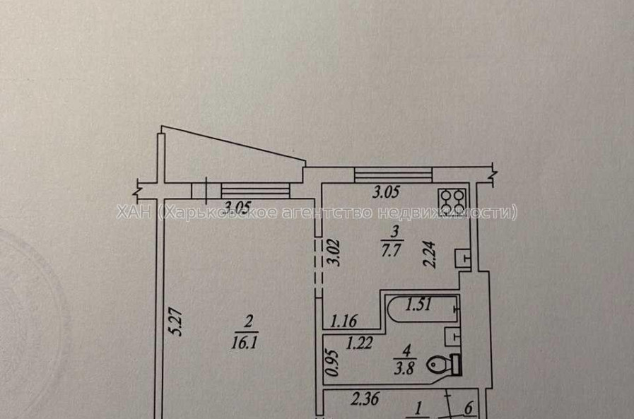 Продам квартиру, Аэрокосмический пр. , 1 кім., 32.40 м², косметический ремонт 