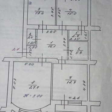 Продам квартиру, Балакирева пер. , 3 кім., 103 м², без отделочных работ 