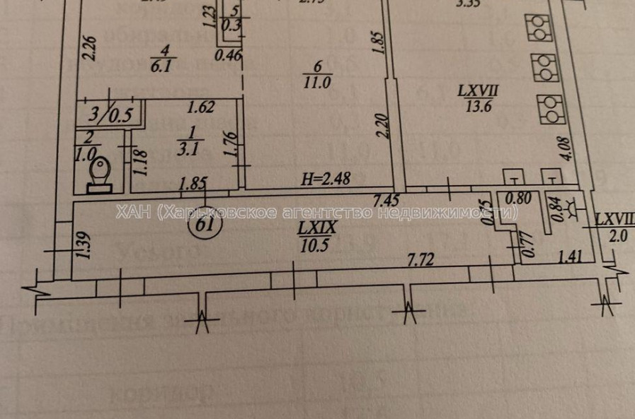Продам квартиру, Стадионный проезд , 2 кім., 29 м², капитальный ремонт 