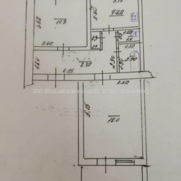 Продам квартиру, 2  ком., 53 м², косметический ремонт 