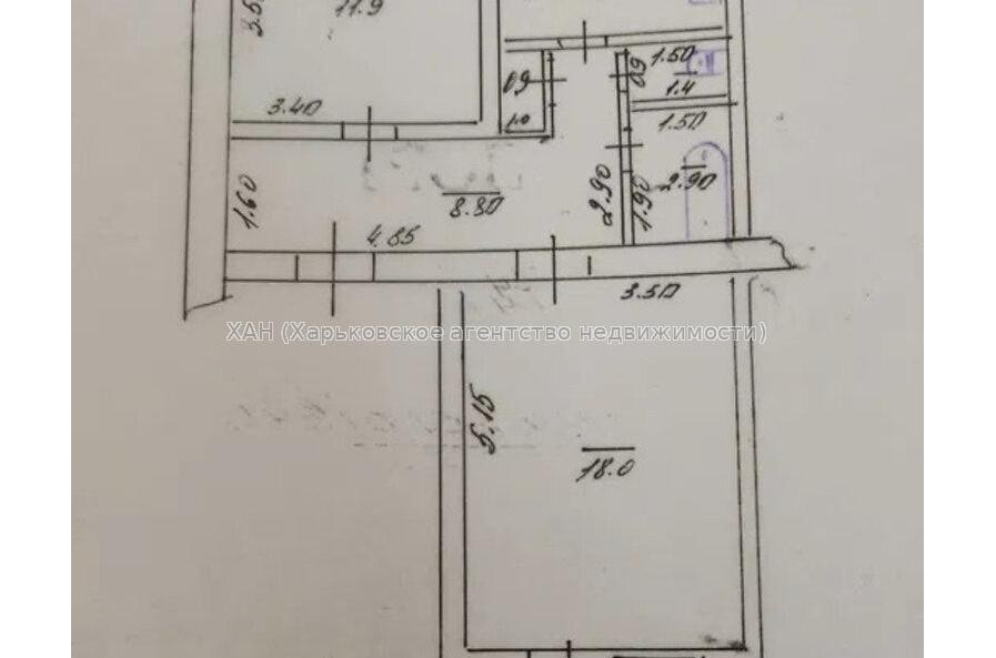 Продам квартиру, 2  ком., 53 м², косметический ремонт 
