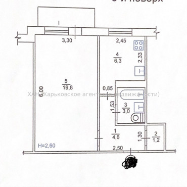 Продам квартиру, 1 кім., 39 м², капитальный ремонт 