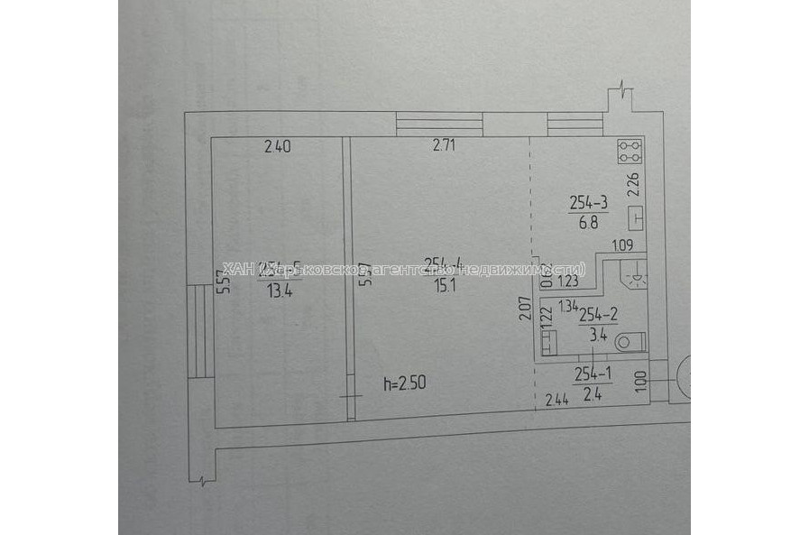 Продам квартиру, Науки просп. , 2 кім., 41.10 м², без отделочных работ 