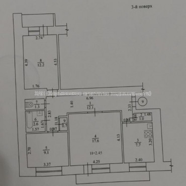 Продам квартиру, Власенко ул. , 9 , 3  ком., 70.50 м², советский ремонт 