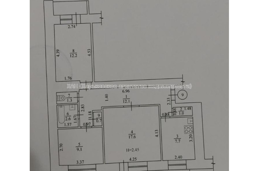 Продам квартиру, Власенко ул. , 9 , 3  ком., 70.50 м², советский ремонт 