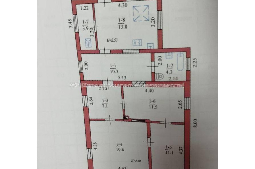 Продам дом, Хуторянская ул. , 85 м², 6 сот., без ремонта 