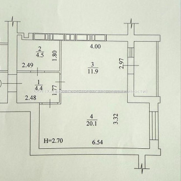 Продам квартиру, Героев Харькова просп. , 1 кім., 42 м², без внутренних работ 