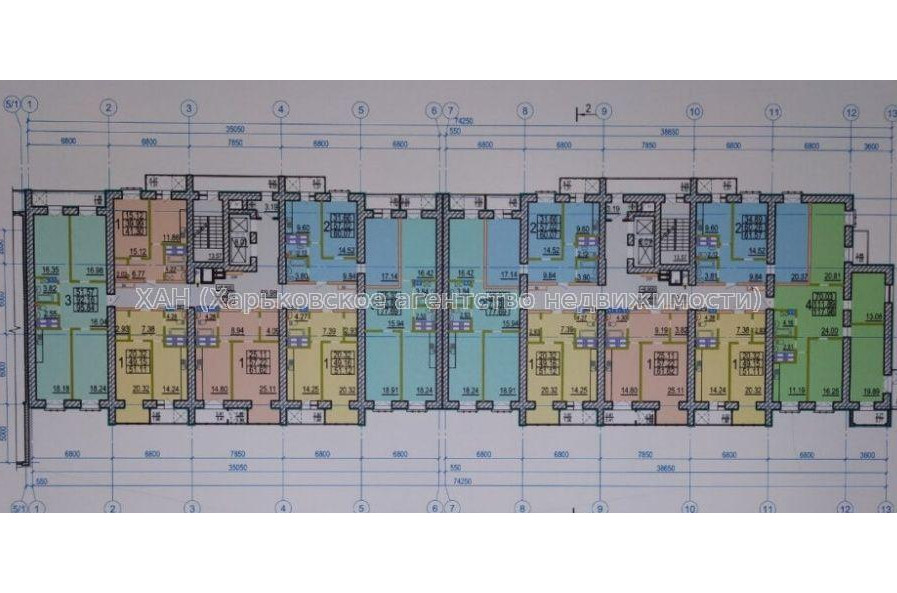 Продам квартиру, Клочковская ул. , 2  ком., 61 м², без внутренних работ 