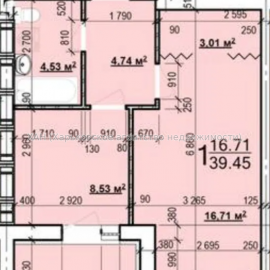 Продам квартиру, Мира ул. , 1  ком., 39.45 м², без внутренних работ