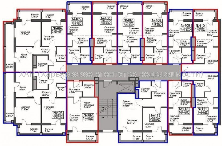 Продам квартиру, Хмельницкого Богдана ул. , 1 кім., 32 м², без внутренних работ 