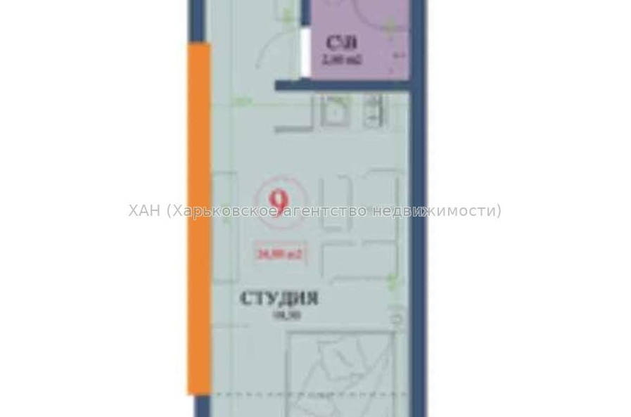 Продам квартиру, Куликовская ул. , 1  ком., 25 м², капитальный ремонт 