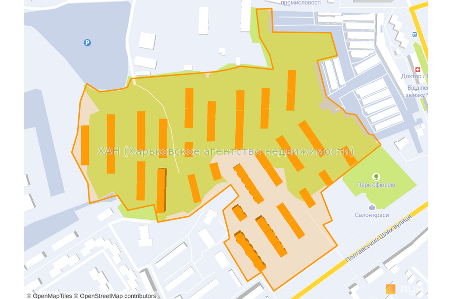 Продам квартиру, Полтавский Шлях ул. , 1  ком., 40 м², без внутренних работ 