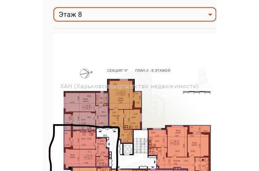 Продам квартиру, Льва Ландау просп. , 1 кім., 43 м², без внутренних работ 