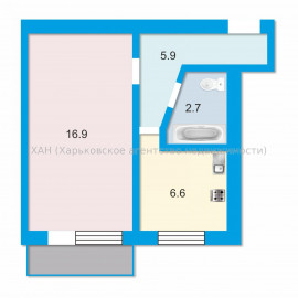 Продам квартиру, Роганская ул. , 1  ком., 34 м², без ремонта
