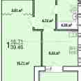 Продам квартиру, Мира ул. , 1  ком., 38 м², без внутренних работ 