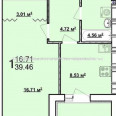 Продам квартиру, Мира ул. , 1 кім., 38 м², без внутренних работ 