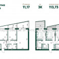 Продам квартиру, Белгородское шоссе , 3  ком., 113.73 м², без отделочных работ 