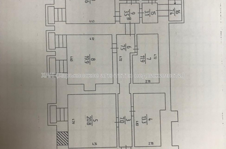 Продам нежилую недвижимость, офис в многоквартирном доме , 1  ком., 177 м², капитальный ремонт 