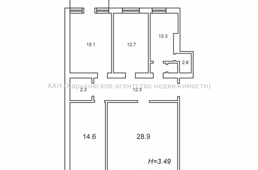 Продам квартиру, Спартака ул. , 4 кім., 105 м², без ремонта 