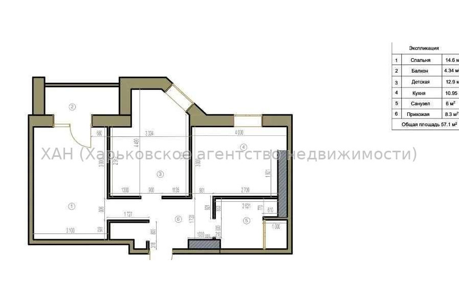 Продам квартиру, Льва Ландау просп. , 2  ком., 57 м², без внутренних работ 