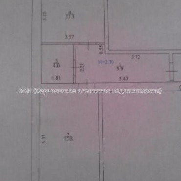 Продам квартиру, Роганская ул. , 1  ком., 45.80 м², без внутренних работ 