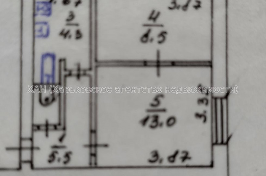 Продам квартиру, Клочковская ул. , 2 кім., 31 м², без ремонта 