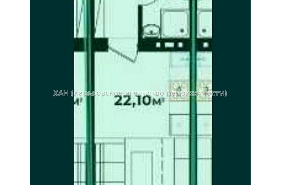 Продам квартиру, Героев Харькова просп. , 1  ком., 22 м², без внутренних работ 