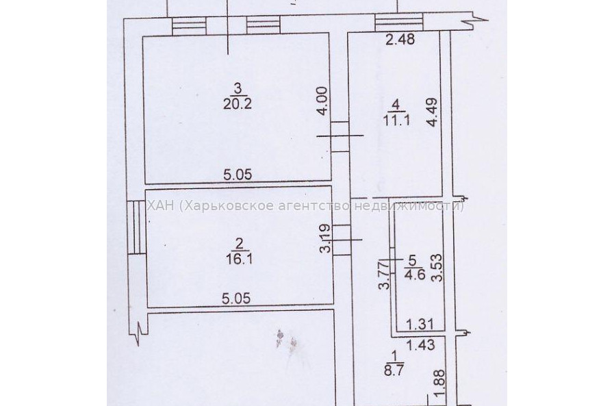 Продам квартиру, Одесская ул. , 2  ком., 62 м², без отделочных работ 