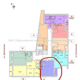 Продам квартиру, Дергачевская ул. , 1  ком., 45.78 м², без внутренних работ
