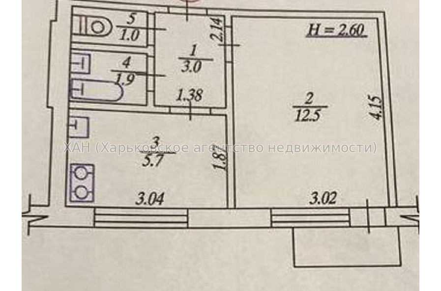 Продам квартиру, Костычева ул. , 1 кім., 24 м², советский ремонт 