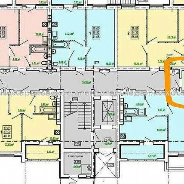 Продам квартиру, Победы просп. , 1 кім., 54 м², без внутренних работ 