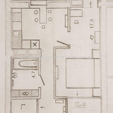 Продам квартиру, Непокоренных ул. , 1  ком., 47.90 м², без внутренних работ 