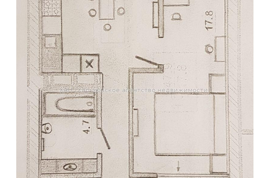 Продам квартиру, Непокоренных ул. , 1 кім., 47.90 м², без внутренних работ 