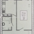 Продам квартиру, Непокоренных ул. , 1  ком., 47.90 м², без внутренних работ 