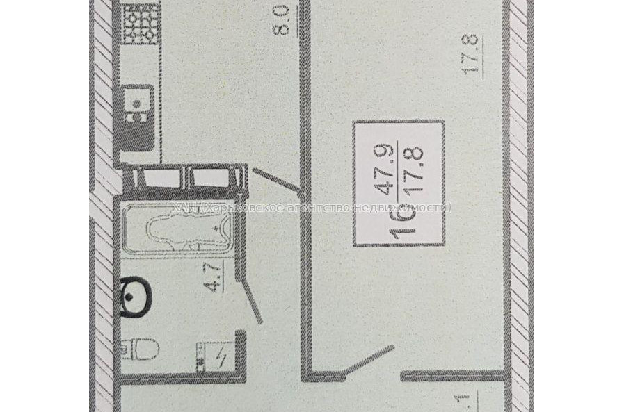 Продам квартиру, Непокоренных ул. , 1 кім., 47.90 м², без внутренних работ 
