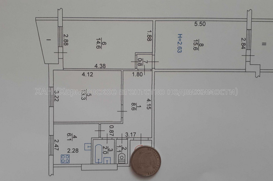 Продам квартиру, Амосова ул. , 3  ком., 67 м², косметический ремонт 